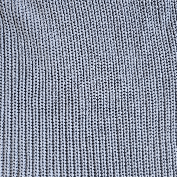 Missguided Powder Blue Mock Neck Knit Sweater with Chain Link Trim - Picture 7 of 13